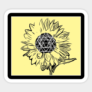 Sunflower Geometric Sticker